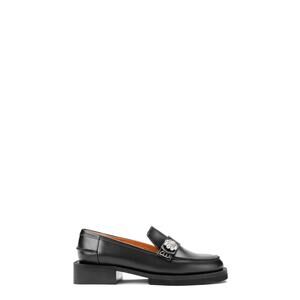Ganni Black Leather Loafers